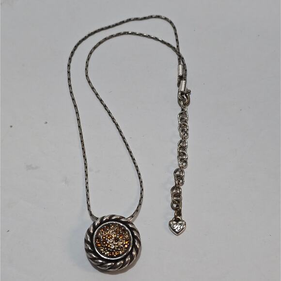 Brighton Mixed Metals TRUST YOUR JOURNEY Crystal Jeweled Reversible Necklace - Picture 1 of 7